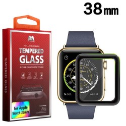 Protector LCD Cristal templado Negro Watch 38 Serie 3